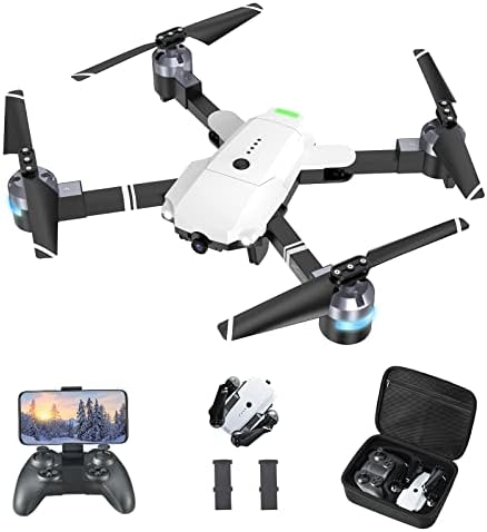 Drones with Camera for Adults - 1080P FPV Drone with Carrying Case, Foldable RC Drone W/2 Batteries, Altitude Hold, Headless Mode, ATTOP Camera Drones for Adults/Beginners, Girls/Boys Gifts