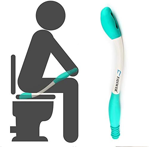 Fanwer Toilet Aids Tools,Long Reach Comfort Wipe,Extends Your Reach Over 15" Grips Toilet Paper or Pre-Moistened Wipes